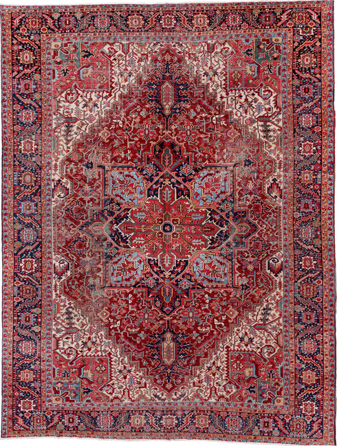 Antique Heriz Area Rug (10' x 14')